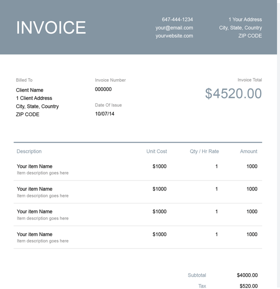 contoh invoice